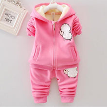 Load image into Gallery viewer, Unisex Baby Dog Cartoon Design Long Sleeve Jacket & Trousers Suit
