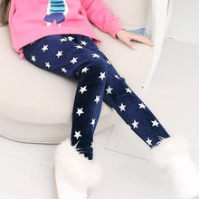 Load image into Gallery viewer, Winter Colorful Print Flower Butterfly Soft Warm Girls Leggings