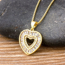Load image into Gallery viewer, Rainbow Heart Charm Pendants For Women