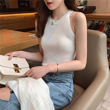 Load image into Gallery viewer, Women Knitted Hollow Bodycon Camisole Tank Top
