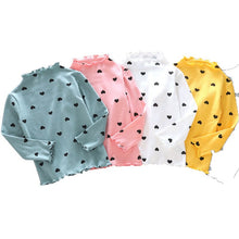 Load image into Gallery viewer, Long Sleeve Cute Hearts Design Cotton Tops For Kids