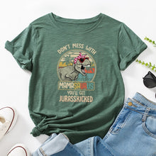 Load image into Gallery viewer, Dinosaur Graphic Letters Print Short Sleeve T Shirt freeshipping - Tyche Ace
