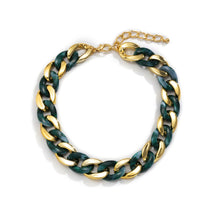 Load image into Gallery viewer, Unisex Chunky Thick Gold Tone Resin Link Chain Necklace