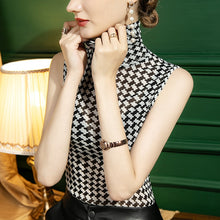 Load image into Gallery viewer, Casual Turtle Neck Sleeveless Soft T-Shirt For Women