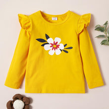 Load image into Gallery viewer, 3 Pack Cute Floral Dots Long- Sleeve T-Shirt For Kids