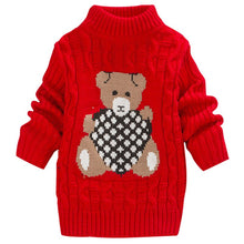 Load image into Gallery viewer, Unisex Cartoon Bear Design Warm Knitted Jumpers For Kids