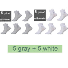 Load image into Gallery viewer, 10 Pairs Breathable Anti-Bacterial Men Bamboo Fibre Socks
