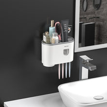 Load image into Gallery viewer, Toothbrush Holder Magnetic Cups Automatic Toothpaste Dispenser Storage