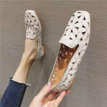 Load image into Gallery viewer, Summer Square Toe Hollow Design Soft Slip-On Loafers