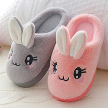 Load image into Gallery viewer, Unisex Kids Winter Cute Rabbit  Cartoon Plush Slippers
