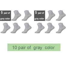 Load image into Gallery viewer, 10 Pairs Breathable Anti-Bacterial Men Bamboo Fibre Socks