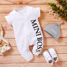Load image into Gallery viewer, Long Sleeve Baby Rompers And Hat Set For Toddlers