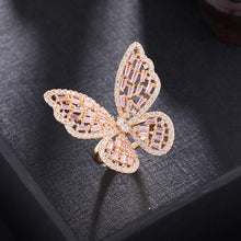 Load image into Gallery viewer, Adjustable Elegant Crystal Butterfly Pearl Zirconia Bracelet
