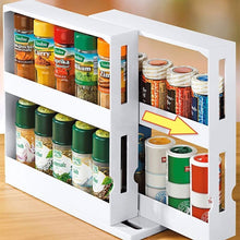 Load image into Gallery viewer, Multi-Function Rotating Shelf Slide Spice/ Bottle Storage Rack Organiser