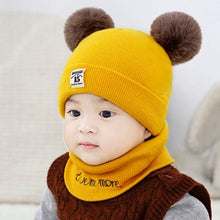 Load image into Gallery viewer, 2Pcs Knitted Soft Toddler Warm Pompom Beanie freeshipping - Tyche Ace