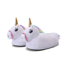 Load image into Gallery viewer, Kids Plush Magical Unicorn Slippers