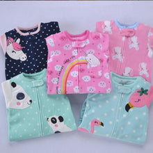 Load image into Gallery viewer, Cartoon One Pieces Pyjamas Fleece Jumpsuit For Babies