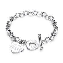 Load image into Gallery viewer, Stainless Steel Love Heart Charm Bracelets For Women