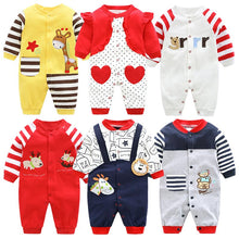 Load image into Gallery viewer, Unisex Cotton Long Sleeves Rompers For Kids