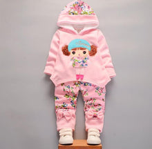 Load image into Gallery viewer, Unisex Baby Dog Cartoon Design Long Sleeve Jacket & Trousers Suit