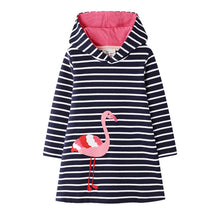 Load image into Gallery viewer, Girls Cotton Hooded Stylish Long Sleeved Dress