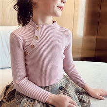Load image into Gallery viewer, Warm Knitted Pullover Turtleneck Sweaters For Girls