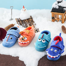 Load image into Gallery viewer, Animal Cartoon Design Fluffy Warm Slippers For Kids
