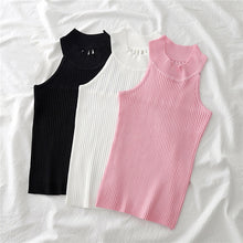 Load image into Gallery viewer, Women Knitted Hollow Bodycon Camisole Tank Top