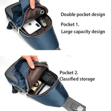 Load image into Gallery viewer, Men USB Charging Multilayer Shoulder Crossbody Bags