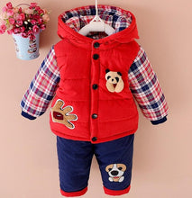 Load image into Gallery viewer, Unisex Baby Dog Cartoon Design Long Sleeve Jacket & Trousers Suit