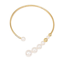 Load image into Gallery viewer, Metal Simulated Large Pearl Choker Necklace