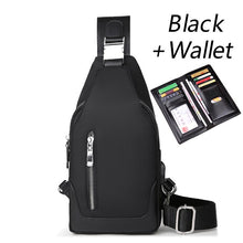 Load image into Gallery viewer, Men USB Charging Multilayer Shoulder Crossbody Bags