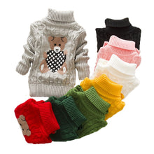 Load image into Gallery viewer, Unisex Cartoon Bear Design Warm Knitted Jumpers For Kids