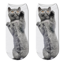 Load image into Gallery viewer, Unisex Cute 3D Cat Image Design Most Comfortable Ankle Socks freeshipping - Tyche Ace