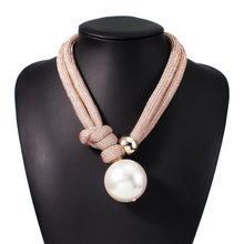 Load image into Gallery viewer, Adjustable Thick Rope Large Faux Pearl Pendants For Women