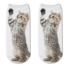 Load image into Gallery viewer, Unisex Cute 3D Cat Image Design Most Comfortable Ankle Socks freeshipping - Tyche Ace