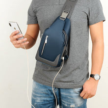 Load image into Gallery viewer, Men USB Charging Multilayer Shoulder Crossbody Bags