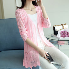 Load image into Gallery viewer, Bamboo Hollow out Loose Long Sweater