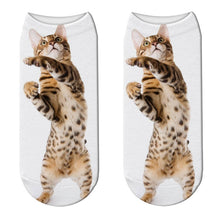 Load image into Gallery viewer, Unisex Cute 3D Cat Image Design Most Comfortable Ankle Socks freeshipping - Tyche Ace
