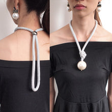 Load image into Gallery viewer, Adjustable Thick Rope Large Faux Pearl Pendants For Women