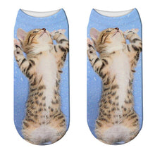 Load image into Gallery viewer, Unisex Cute 3D Cat Image Design Most Comfortable Ankle Socks freeshipping - Tyche Ace