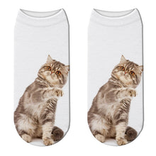 Load image into Gallery viewer, Unisex Cute 3D Cat Image Design Most Comfortable Ankle Socks freeshipping - Tyche Ace