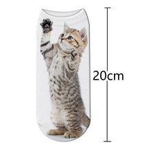 Load image into Gallery viewer, Unisex Cute 3D Cat Image Design Most Comfortable Ankle Socks freeshipping - Tyche Ace