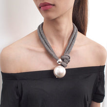 Load image into Gallery viewer, Adjustable Thick Rope Large Faux Pearl Pendants For Women