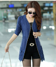 Load image into Gallery viewer, Casual Lace Women Knitted Cardigan