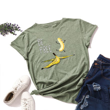 Load image into Gallery viewer, Be Free Banana Cartoon Image T Shirt freeshipping - Tyche Ace