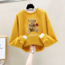 Load image into Gallery viewer, Girls Bear Cartoon Design Long Sleeve Cute Pullover For Kids