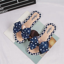 Load image into Gallery viewer, Butterfly Knot Polka Dot Platform Heel Open Toe Casual Sandals freeshipping - Tyche Ace