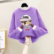 Load image into Gallery viewer, Girls Bear Cartoon Design Long Sleeve Cute Pullover For Kids