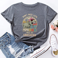 Load image into Gallery viewer, Dinosaur Graphic Letters Print Short Sleeve T Shirt freeshipping - Tyche Ace